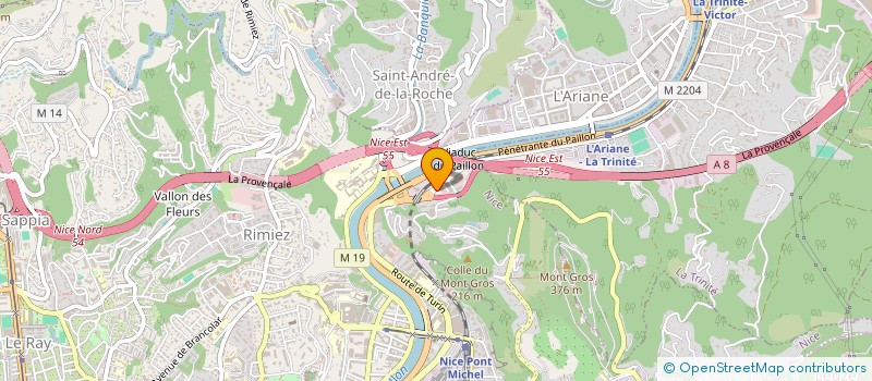 localisation de l'entreprise GARAGE DE L'AUTOROUTE à NICE