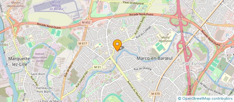 localisation de l'entreprise GARAGE DE L'AVENIR à MARCQ-EN-BARŒUL