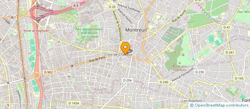 localisation de l'entreprise GARAGE DE L'AVENUE à MONTREUIL