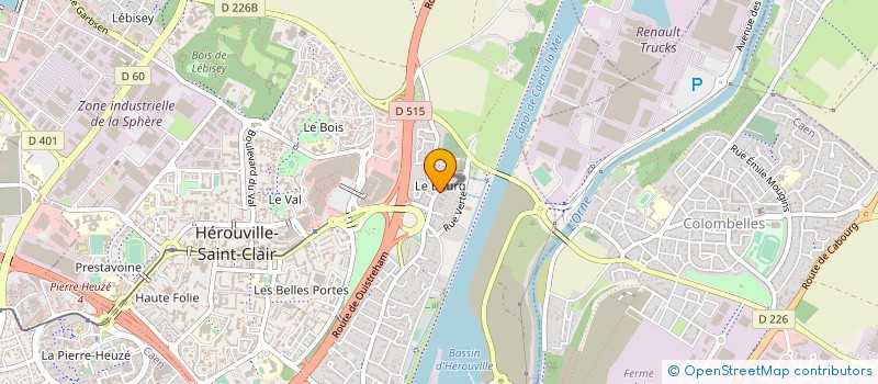 localisation de l'entreprise GARAGE DE L'EGLISE à HEROUVILLE-SAINT-CLAIR