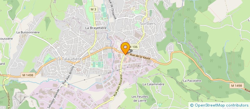 localisation de l'entreprise GARAGE DE L'ENTENTE à SORBIERS