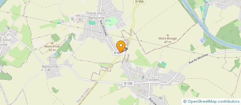 localisation de l'entreprise GARAGE DE L'ERMITAGE à GOUY-SOUS-BELLONNE