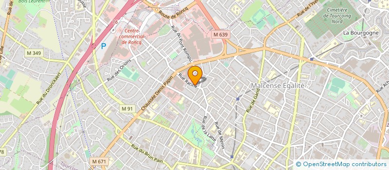 localisation de l'entreprise GARAGE DE L'EURO  TOURCOING