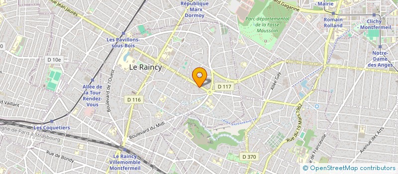localisation de l'entreprise GARAGE DE L'EUROPE à LE RAINCY