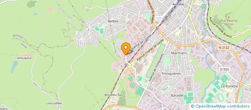 localisation de l'entreprise GARAGE DE L'EUROPE à AURILLAC