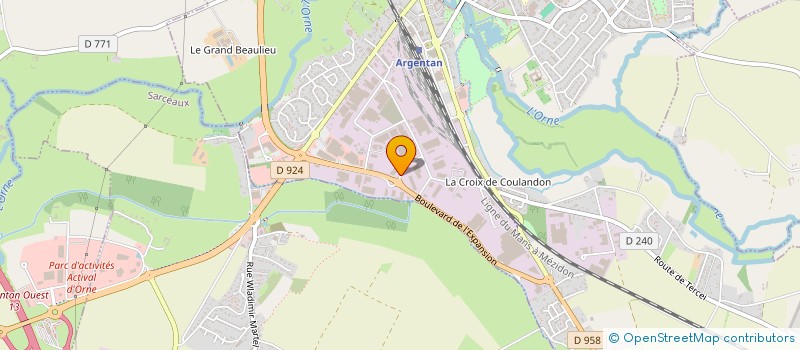 localisation de l'entreprise GARAGE DE L'EXPANSION à ARGENTAN