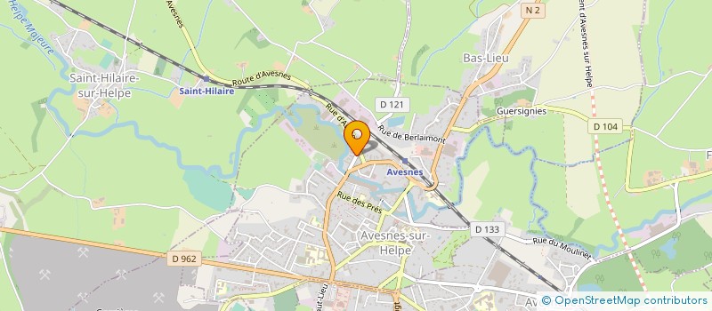 localisation de l'entreprise GARAGE DE L'HELPE  AVESNES-SUR-HELPE