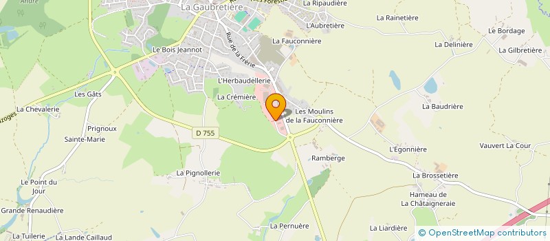 localisation de l'entreprise GARAGE DE L'HORIZON à LA GAUBRETIERE