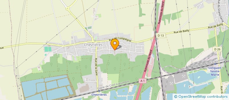 localisation de l'entreprise GARAGE DE L'OISE CHV  CHEVRIERES