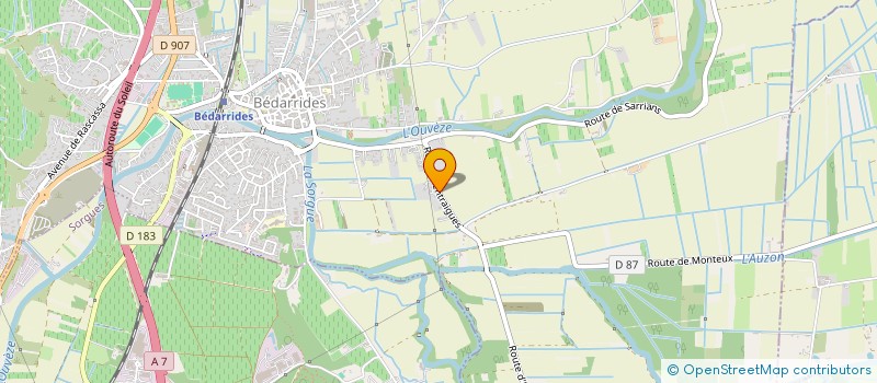 localisation de l'entreprise GARAGE DE L'OUVEZE  BEDARRIDES