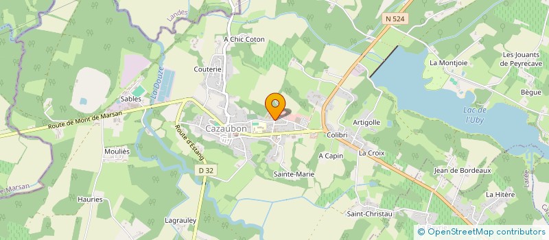 localisation de l'entreprise GARAGE DE L'UBY  CAZAUBON