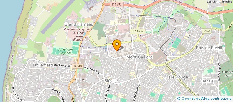 localisation de l'entreprise GARAGE DE L'UNIVERSITE à LE HAVRE