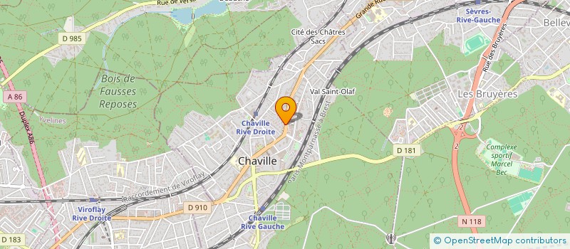 localisation de l'entreprise GARAGE DE L URSINE à CHAVILLE