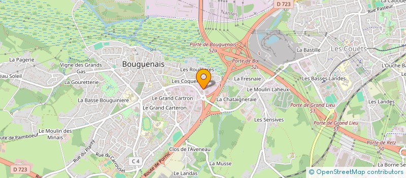 localisation de l'entreprise GARAGE DE LA BOUVRE  BOUGUENAIS