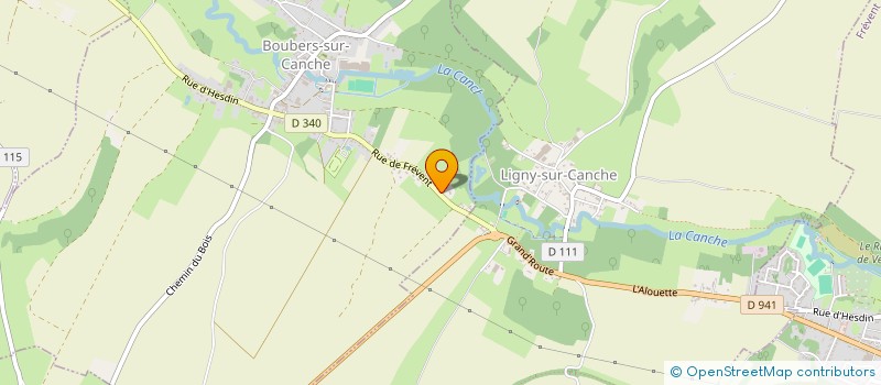 localisation de l'entreprise GARAGE DE LA CANCHE  BOUBERS-SUR-CANCHE