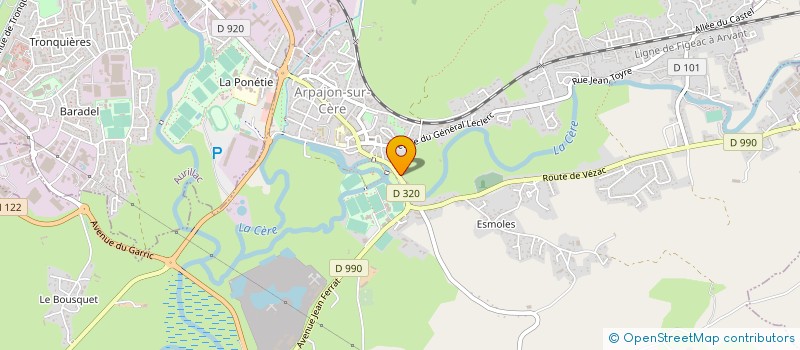 localisation de l'entreprise GARAGE DE LA CERE à ARPAJON-SUR-CERE