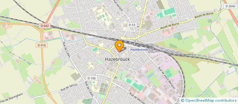 localisation de l'entreprise GARAGE DE LA CLEF à HAZEBROUCK