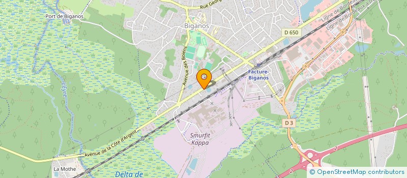 localisation de l'entreprise GARAGE DE LA COTE D'ARGENT  BIGANOS