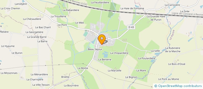 localisation de l'entreprise GARAGE DE LA CROIX DE BRETAGNE à BREAL-SOUS-VITRE
