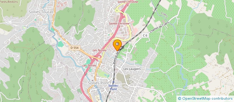 localisation de l'entreprise GARAGE DE LA GARE  SOLLIES-PONT