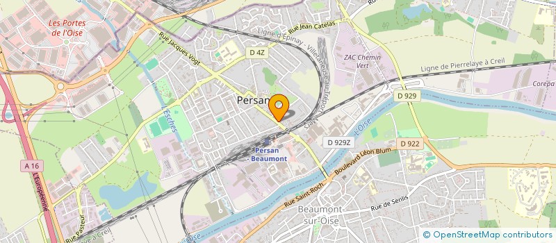 localisation de l'entreprise GARAGE DE LA GARE à PERSAN