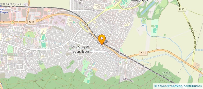 localisation de l'entreprise GARAGE DE LA GARE  LES CLAYES-SOUS-BOIS