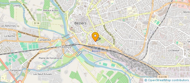 localisation de l'entreprise GARAGE DE LA GARE  BEZIERS