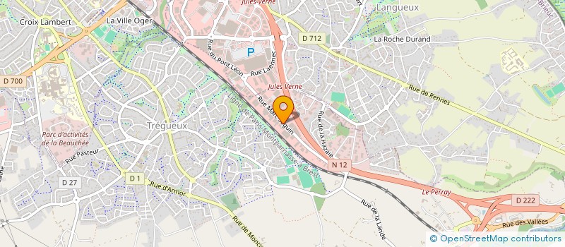 localisation de l'entreprise GARAGE DE LA HAZAIE à TREGUEUX