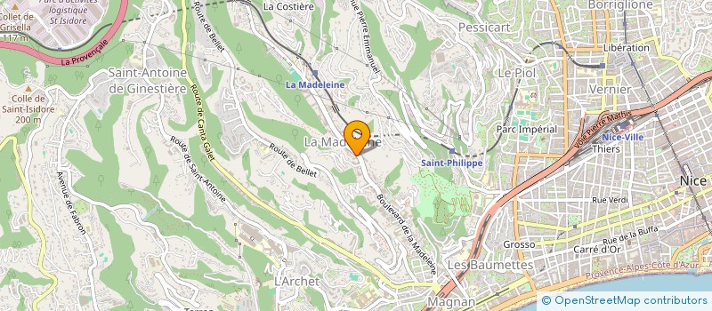 localisation de l'entreprise GARAGE DE LA MADELEINE à NICE