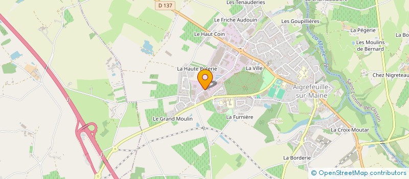 localisation de l'entreprise GARAGE DE LA MAINE à AIGREFEUILLE-SUR-MAINE