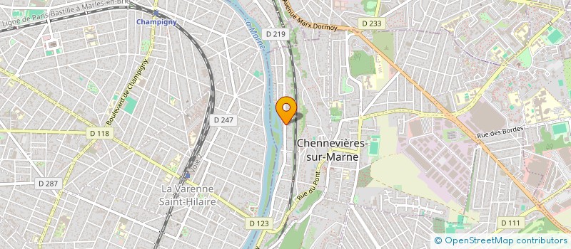 localisation de l'entreprise GARAGE DE LA MARNE à CHENNEVIERES-SUR-MARNE