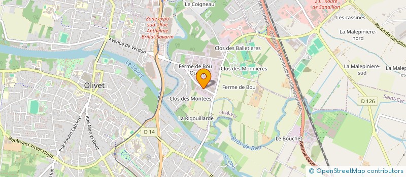 localisation de l'entreprise GARAGE DE LA MOUILLERE SARL à ORLEANS