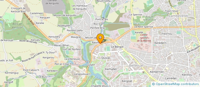 localisation de l'entreprise GARAGE DE LA PENFELD à BREST