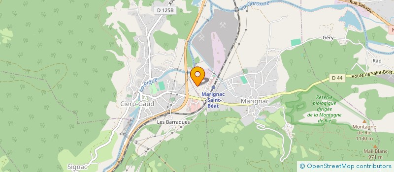 localisation de l'entreprise GARAGE DE LA PIQUE  MARIGNAC