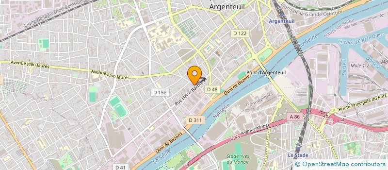 localisation de l'entreprise GARAGE DE LA PORTE SAINT-GERMAIN  ARGENTEUIL