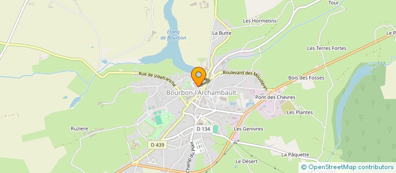 localisation de l'entreprise GARAGE DE LA POSTE à BOURBON-L'ARCHAMBAULT