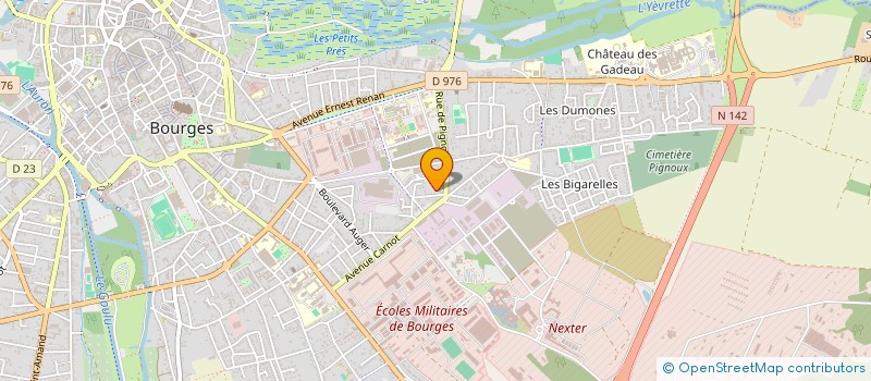 localisation de l'entreprise GARAGE DE LA PYROTECHNIE-MARIE FLORENT  BOURGES