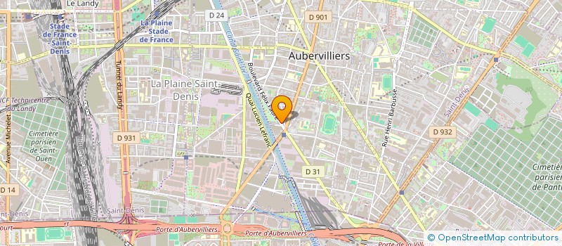 localisation de l'entreprise GARAGE DE LA RENAISSANCE  AUBERVILLIERS