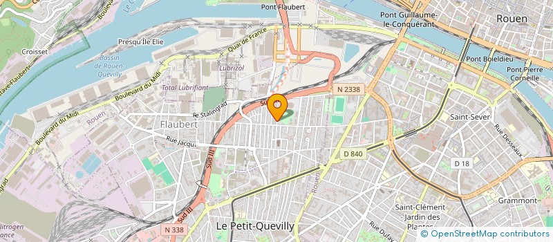 localisation de l'entreprise GARAGE DE LA RIVE GAUCHE à LE PETIT-QUEVILLY