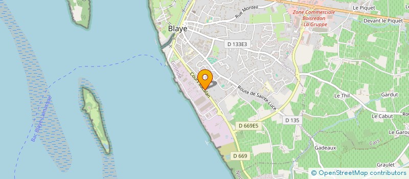 localisation de l'entreprise GARAGE DE LA ROCADE à BLAYE