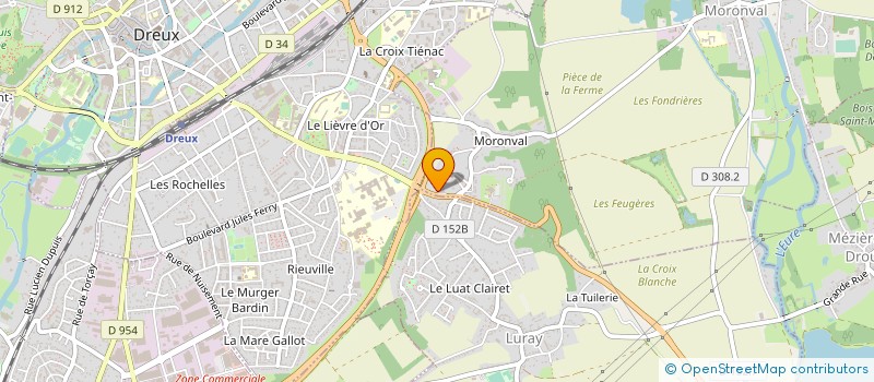 localisation de l'entreprise GARAGE DE LA ROCADE DE DREUX SUD-EST à SAINTE-GEMME-MORONVAL