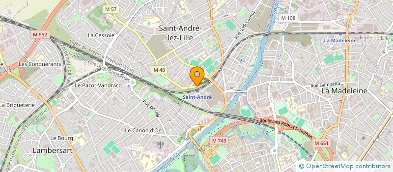 localisation de l'entreprise GARAGE DE LA ROSERAIE à SAINT-ANDRE-LEZ-LILLE