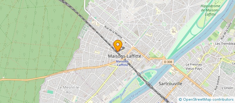 localisation de l'entreprise GARAGE DE LA STATION  MAISONS-LAFFITTE