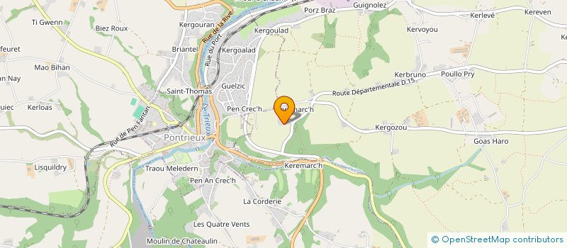 localisation de l'entreprise GARAGE DE LA VALLEE à QUEMPER-GUEZENNEC