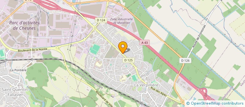 localisation de l'entreprise GARAGE DE LA VERP  LA VERPILLIERE