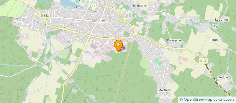 localisation de l'entreprise GARAGE DE LA ZONE à SOUSTONS