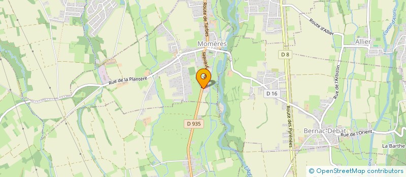 localisation de l'entreprise GARAGE DE MOMERES  MOMERES