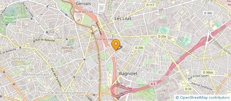 localisation de l'entreprise GARAGE DE NOISY à LES LILAS