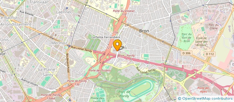 localisation de l'entreprise GARAGE DE PARILLY à BRON