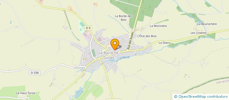 localisation de l'entreprise GARAGE DE PARIS à LA BAZOCHE-GOUET